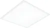 A square white LED panel light is shown from a slightly elevated, diagonal angle against a white background. Voir les images du produit