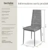 Lot de chaises avec surpiqûre - gris, Lot de 4 Voir les images du produit 6