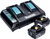A Makita dual battery charger with two 18V batteries. Anteprima dell’immagine prodotto