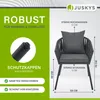 A diagram showing the features and dimensions of a garden chair. Produktbild-Vorschau