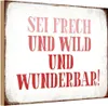 vianmo Holzschild 12x18 cm sei frech und wild wunderbar Produktbild-Vorschau 1
