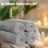 Set di 4 asciugamani Cloud Pillow, 50x100 cm, 100% cotone, Anteprima dell’immagine prodotto 3