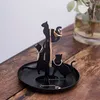 Schwarzer Schmuckhalter Katzen Design, ca. 14cm, mit drei Produktbild-Vorschau 2