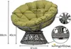 sunnypillow Papasansessel | Rattansessel mit Kissen rund Produktbild-Vorschau 2