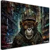 Leinwandbild Abstrakter Affe 100x70 Feeby Grau bild für die Produktbild-Vorschau 1