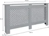 ML-Design Heizkörperverkleidung mit Wabenmuster 152x19x82 Produktbild-Vorschau 6
