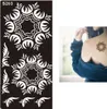 Henna Tattoo Schablone Airbrush Stencil Blume Ornamente Produktbild-Vorschau 1