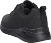 A black Skechers Uno Lite sneaker is shown from a rear-side angle against a white background. Produktbild-Vorschau