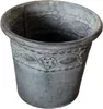 Nostalgischer Zink-Blumentopf mit Ornamenten und Produktbild-Vorschau 1