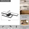 ZMH LED Plafonnier Noir Dimmable avec télécommande Salon Voir les images du produit 8
