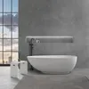 Badhocker MALIBU aus hochwertigem Mineralguss in Weiß Matt Produktbild-Vorschau 3