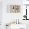 vidaXL Nástenná sklenená skriňa LUCCA v odtieni dub Sonoma, Náhľad obrázku produktu 4