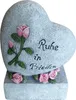 Relaxdays Grabschmuck Herz, Gedenkstein mit Spruch "Ruhe in Produktbild-Vorschau 1