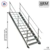 A metal staircase with handrails against a white background. Produktbild-Vorschau