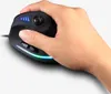 A hand holding a black gaming mouse with RGB lighting. Produktbild-Vorschau