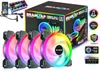 BRAINZAP 4x 120mm LED A-RGB Case Fan SET Gehäuse Lüfter Produktbild-Vorschau 1