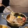 Zlatý kórejský hrniec na ramen z nehrdzavejúcej ocele na Náhľad obrázku produktu 5