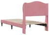 vidaXL Bedframe met hoofdeinde, roze, 90 x 200 cm, fluweel Productafbeelding-voorbeeld 6