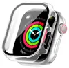 A clear protective case is shown covering an Apple Watch. Produktbild-Vorschau