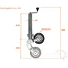 Automatik-Stützrad 60mm Vierkant, 2-Loch, 400kg Stützlast Produktbild-Vorschau 3