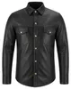 Lederhemd Herren Motorradhemd Lederjacke, Größe:52/L, Produktbild-Vorschau 9