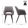 CLIPOP lot de 2 chaises de salle à manger tissu lin, avec Voir les images du produit 3