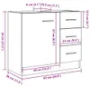 vidaXL Waschbeckenunterschrank Schwarz Eichen-Optik Produktbild-Vorschau 8