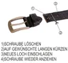 Echt Leder Gürtel Herren Damen 3,5 cm Ledergürtel für Produktbild-Vorschau 9