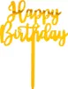 Tortendeko Happy Birthday gold Produktbild-Vorschau 1