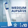 10er demirdental Medium Aufsteckbürsten für Oral-B Pulsonic Produktbild-Vorschau 2