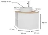 Mobile lavabo angolare + lavabo SORRENTO bianco Anteprima dell’immagine prodotto 3