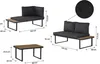 Gartenmöbel Ecksofa mit Holzimitatdekor "Liora" - 4 Produktbild-Vorschau 3