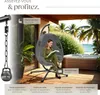 Fauteuil suspendu ANIKA avec cadre et coussin 160kg - gris Voir les images du produit 4