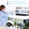 A child is shown near an aquarium, with a small water pump highlighted in a circular inset. Produktbild-Vorschau