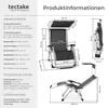 tectake® Sonnenliege Cloud II mit Sonnendach, klappbar Produktbild-Vorschau 5