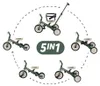 Petite&Mars 5-in-1 Laufrad Turbo / Nebelgrün (613817) Produktbild-Vorschau 6