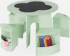 Set tavolo con ardesia e 4 sedie contenitore per bambini, Anteprima dell’immagine prodotto 1