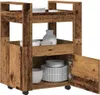 vidaXL Chariot de cuisine vieux bois 60 x 45 x 80 cm Bois Voir les images du produit 2