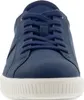 A close-up, front-facing view of a navy blue sneaker with white soles. Produktbild-Vorschau