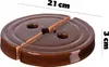 A brown ceramic weight for a fermentation crock, with dimensions indicated. Anteprima dell’immagine prodotto