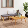 vidaXL 4-tlg. Garten-Lounge-Set mit Kissen Massivholz Produktbild-Vorschau 2