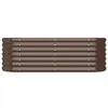 A brown corrugated metal raised garden bed shown from a side view. Náhled obrázku produktu