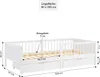 Homestyle4u Kinderbett 90x200 Holzbett mit Rausfallschutz 2 Produktbild-Vorschau 7