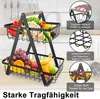 UISEBRT Obstkorb 2 Stöckig Obst Etagere Obstschale Metall Produktbild-Vorschau 3