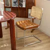 Set van 2 eetkamerstoelen van kunstleer met chromen poten, Productafbeelding-voorbeeld 4