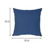 Kissenbezug 40x40 cm blau Struktur Leinenoptik Kissenhülle Produktbild-Vorschau 3