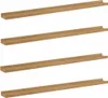 vidaXL Nástěnné police, 4 kusy, hnědé, 100 x 9 x 3 cm, Náhled obrázku produktu 1