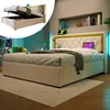 Bequemes LED-Polsterbett mit Stauraum, Produktbild-Vorschau 9