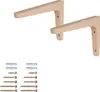 1 Paar Regalhalter Holzkonsole Buche Holzwinkel Produktbild-Vorschau 1
