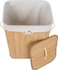 A laundry basket with its lid open, placed on a white background. Voir les images du produit